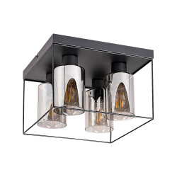 CHADWICK STROPNA SVJETILJKA BLACK/TINTED COLOUR 4x E27/25W