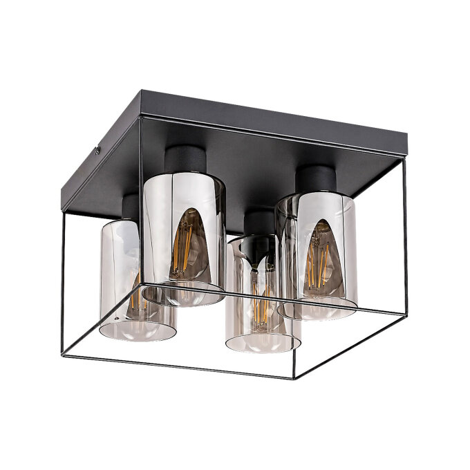 CHADWICK STROPNA SVJETILJKA BLACK/TINTED COLOUR 4x E27/25W (71034)