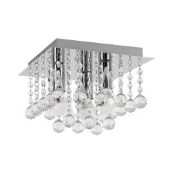 CORINNA STROPNA SVJETILJKA CHROME/TRANSPARENT 3x E14/40W/IP20 (2617)