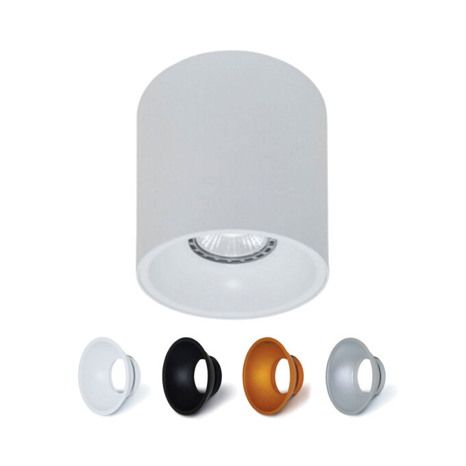 DOWNLIGHT ROTONDO R+ ALU WHITE 130 x 96 mm GU10/50W
