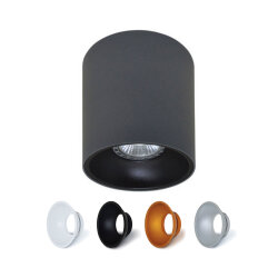 DOWNLIGHT ROTONDO R+ ALU DARK GREY 130 x 96 mm GU10/50W