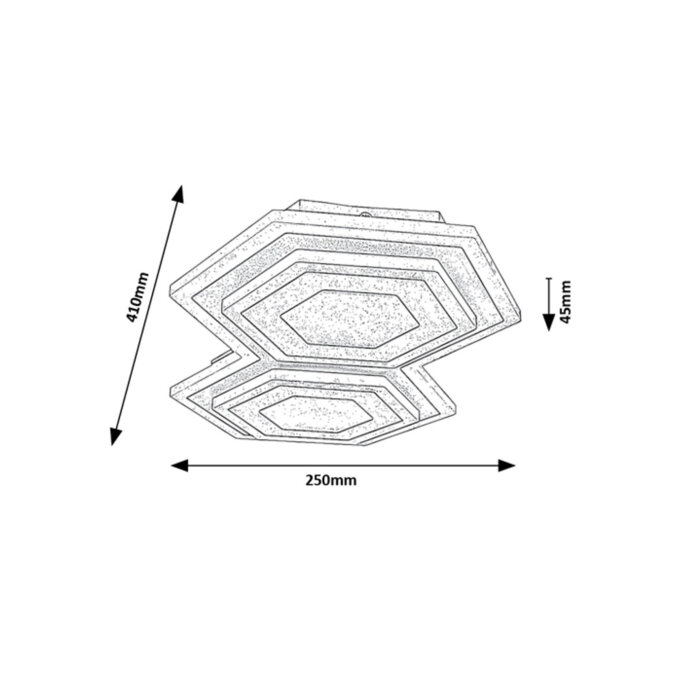 BITSI ZIDNA LED SVJETILJKA 44W/3000-6000K/1600lm/IP20