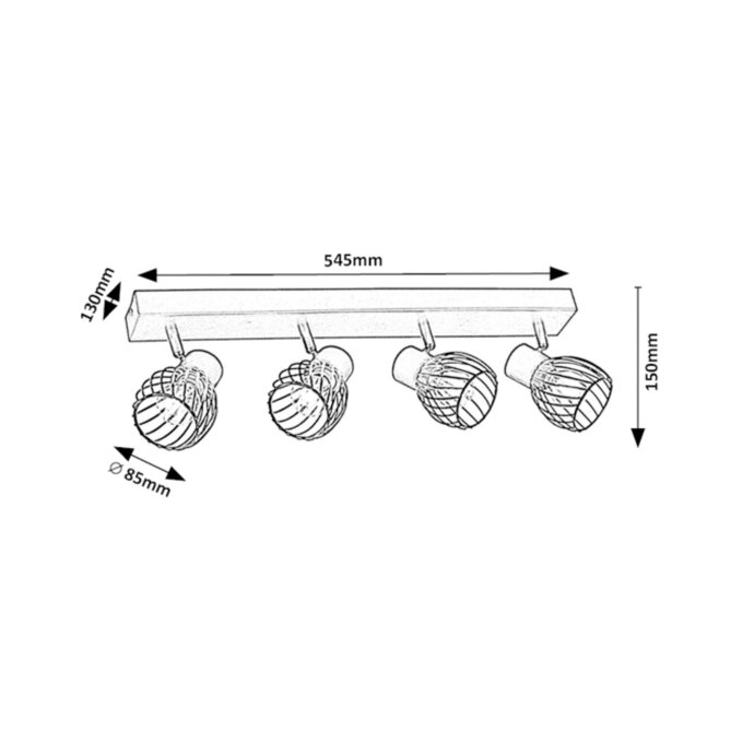ABERAMA SPOT REFLEKTOR 4x E14/10W/IP20
