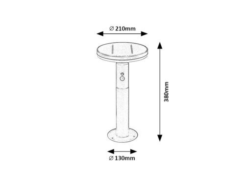 ALASKA VANJSKA LED PODNA SVJETILJKA + SENZOR 10W/4000K/250lm/IP44