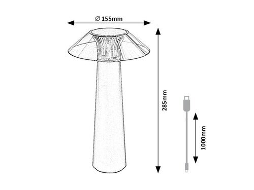 ASSEN LED STOLNA SVJETILJKA 5W/40lm/IP44