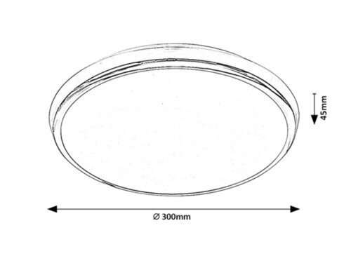 BALTHASAR KUPAONSKA LED PLAFONJERA 18W/3000-6500K/1600lm/IP44