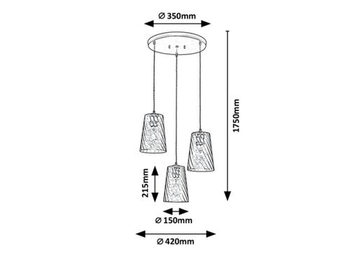 AZURINE VISILICA 3x E27/40W