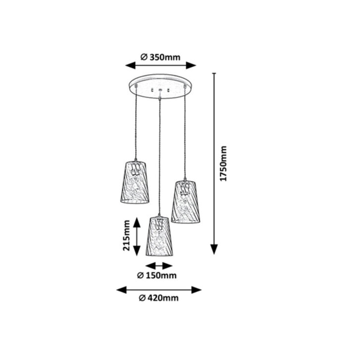 AZURINE VISILICA 3x E27/40W
