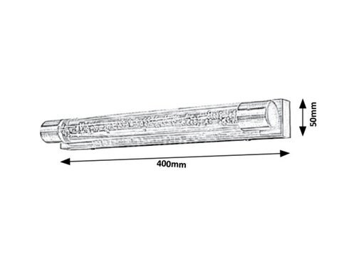 ABBEY KUPAONSKA LED ZIDNA SVJETILJKA KROM 2x 5W/3000K/900lm/IP44