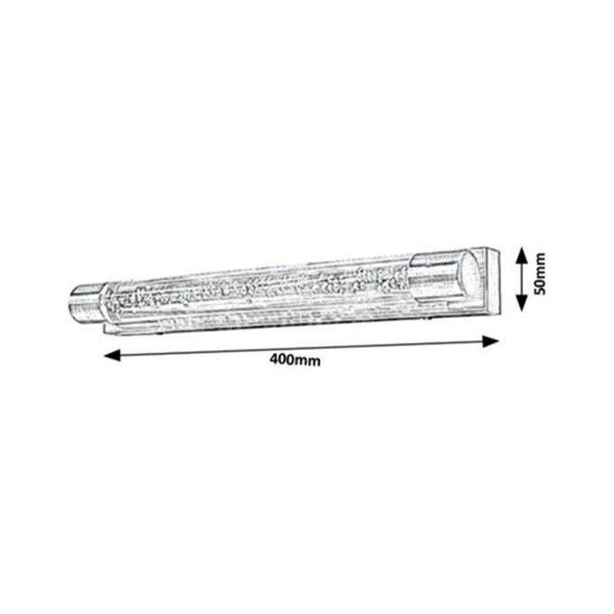 ABBEY KUPAONSKA LED ZIDNA SVJETILJKA KROM 2x 5W/3000K/900lm/IP44