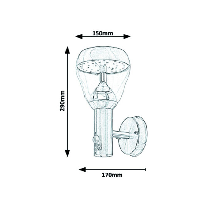 AMALFI VANJSKA LED ZIDNA SVJETILJKA 8,5W/760lm/4000K/IP44