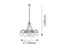 ANNABELLA LUSTER 6x E14/40W + 2x E27/60W/IP20