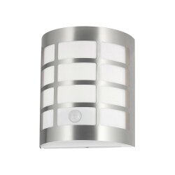 SEVILLA VANJSKA ZIDNA SVJETILJKA + SENZOR 1x E27/11W/IP44 SATENASTI KROM