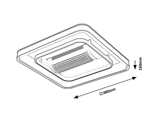 AIREON PAMETNI STROPNI LED VENTILATOR 50W/3000-4000-6000K/2200lm/IP20