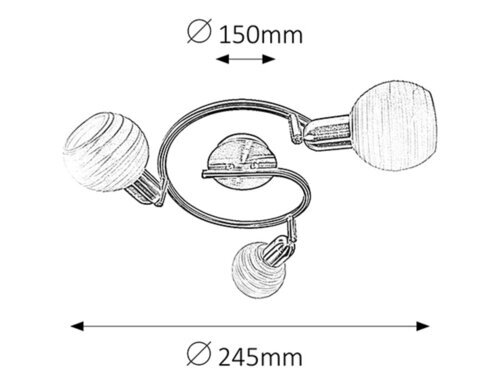 AUREL SPOT REFLEKTOR 3x E14/40W/230V (6343)