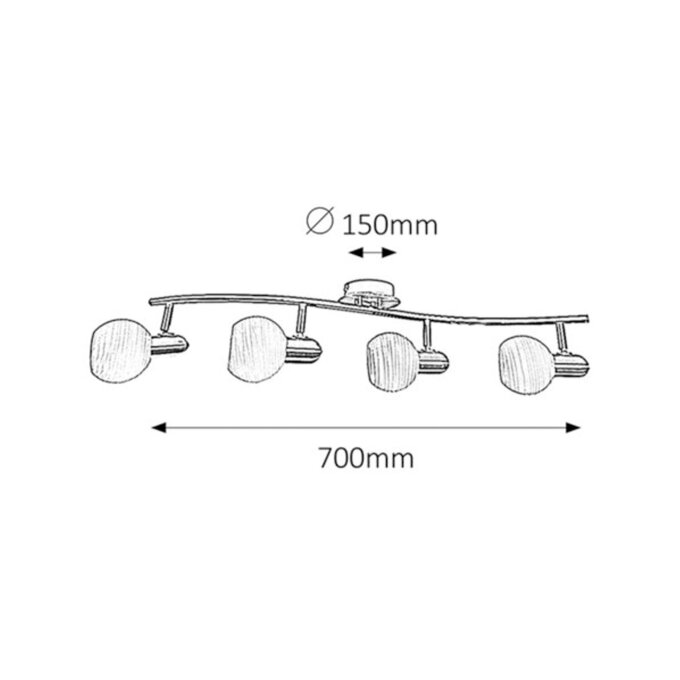 AUREL SPOT REFLEKTOR 4x E14/40W/230V (6344)