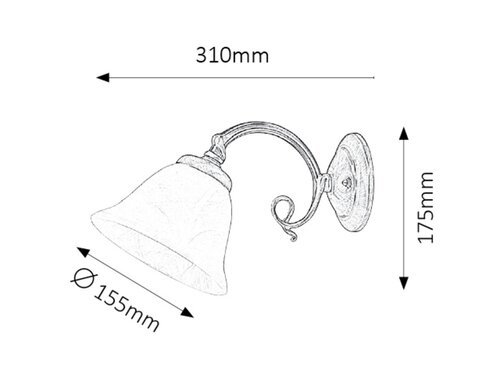 BECKWORTH ZIDNA SVJETILJKA 1x E14/40W/230V (7131)