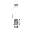 ADALLA VISILICA MATTE BLACK/MULTICOLOR 1x E27/40W/IP20 (72091)