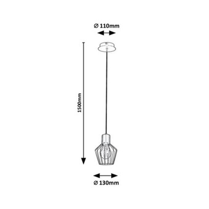 BELANO VISILICA BLACK 1x E27/40W/230V (3539)