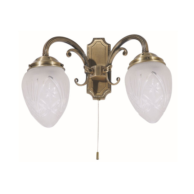 ANNABELLA ZIDNA SVJETILJKA BRONZE/WHITE 2x E14/40W/IP20 (8632)