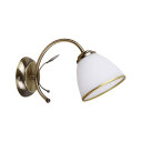ALETTA ZIDNA SVJETILJKA BRONZE/WHITE 1x E14/40W/230V (2778)