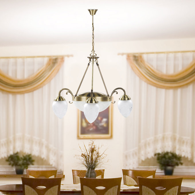 ANNABELLA LUSTER BRONZE/WHITE 3x E14/40W + 2x E27/60W (8633)