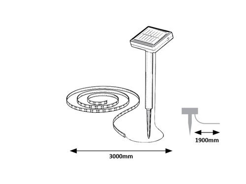 ANSOO LED VANSKA SOLARNA SVJETILJKA 0,26W/3,2V/IP44 + PREKIDAČ (77016)