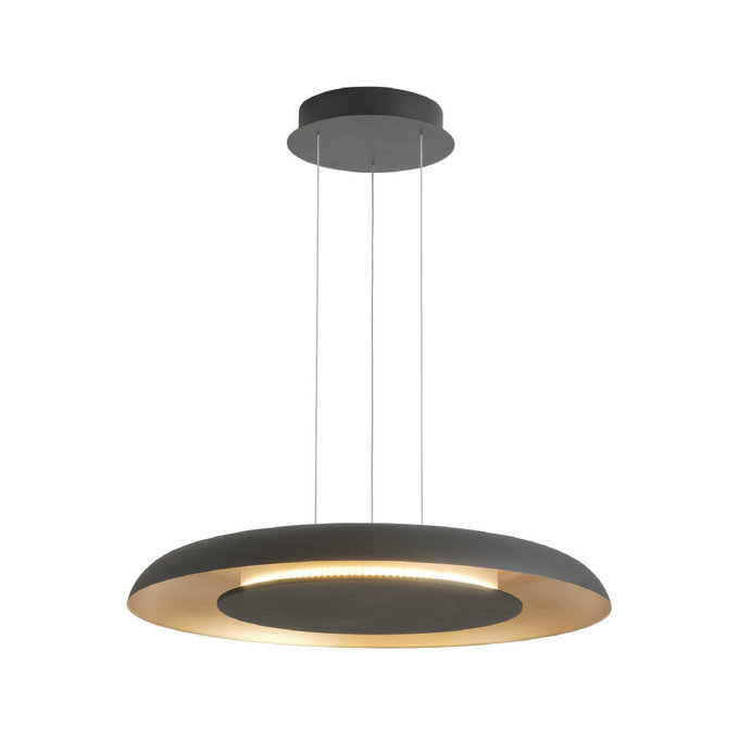 VISILICA LED ARROTONDATO-P-S400/24 MAT CRNA/ZLATNA CCT fi 400 x 1500 mm 24W