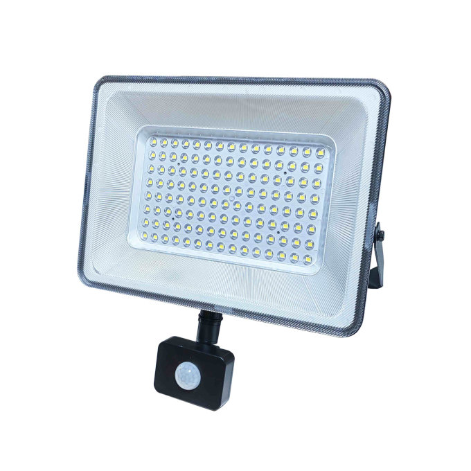 ZIDNI LED REFLEKTOR ORLANDO + SENZOR 100W/8500lm/4000K/IP44 CRNI (10785)