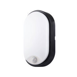 VANJSKA LED SVJETILJKA SA SENZOROM BL-MT1S14DA1-B8 OVAL BLACK 14W/IP54/1000lm/4000K