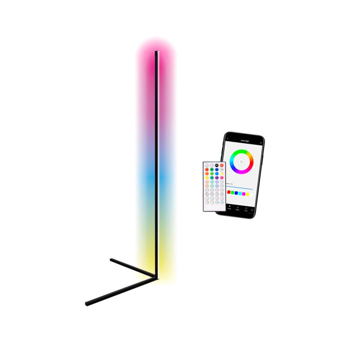 COMMEL Wi-Fi SMART STAJAĆA KUTNA SVJETILJKA 1,4 m 12W/RGB/IP20 (405-501)
