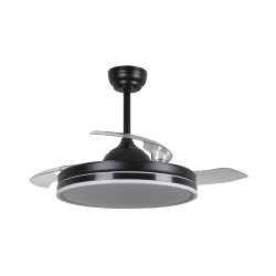 LED STROPNI VENTILATOR EMILY BLACK D1066 + DALJINSKIM UPRAVLJAČEM 36W/1652lm/3000-4000-6000K (10890)