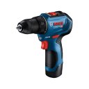BOSCH AKU BUŠILICA-IZVIJAČ GSR 12V-30 + 2 x 2,0Ah + GAL 12V-40 + KOVČEG