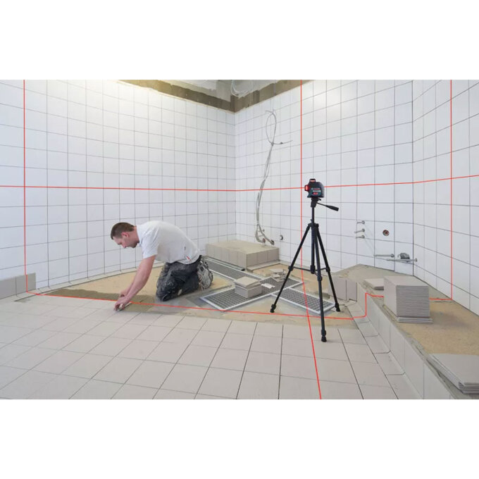 BOSCH LASERSKI NIVELIR GLL 3-80 + 4 x AA + CILJNA PLOČA + TORBA