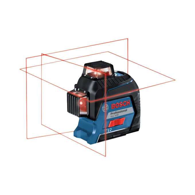 BOSCH LASERSKI NIVELIR GLL 3-80 + 4 x AA + CILJNA PLOČA + TORBA