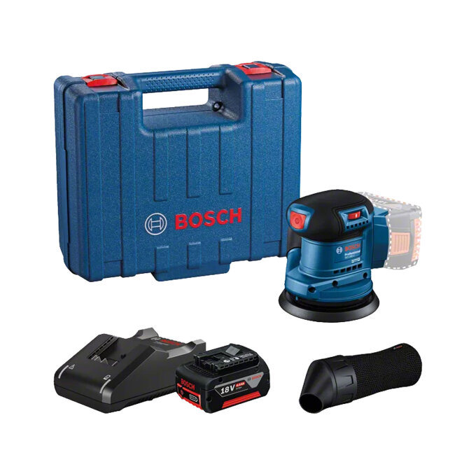 BOSCH AKU EKSCENTRIČNA BRUSILICA GEX 185-LI + 1 x 4,0 Ah + KOVČEG