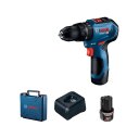 BOSCH AKU UDARNA BUŠILICA GSB 12V-30 + 2 x 2,0Ah + GAL 12V-40 + KOVČEG
