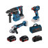 BOSCH AKU SET GBH 18V-26 + GDX 18V-200 + GWS 18V-10 + 2 x 5,0Ah + TORBA