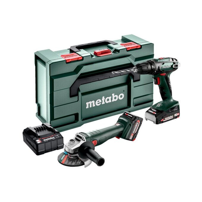 METABO AKU COMBO SET 2.6.6 18V, BS18 + W187 (1 x 4.0 & 2.0Ah + PUNJAČ + METABOX 165 L)