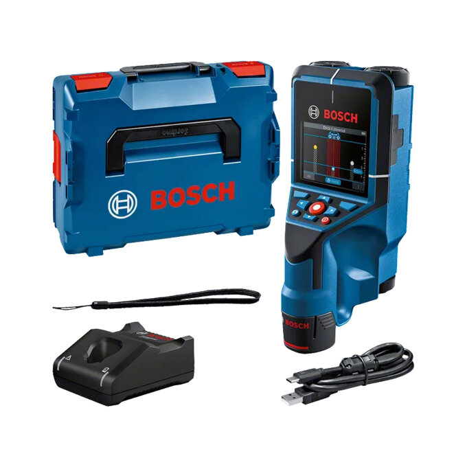 BOSCH DETEKTOR D-TECT 200 C + 1 x GBA 12V 2.0 Ah + L-BOXX