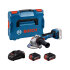 BOSCH AKU KUTNA BRUSILICA GWS 18V-11 125 mm + 2 x 5,0Ah + GAL 1880 CV + L-BOXX