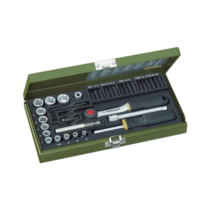 PROXXON 39-DIJELNI SET KLJUČ NASADNI 1/4'' 4-13 mm