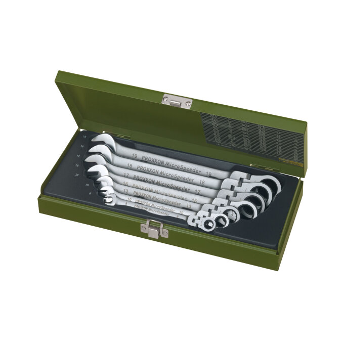 PROXXON 7-DIJELNI SET KLJUČEVA KOMB.ZGLOBNIH MICRO-COMBISPEEDER 8-19 mm
