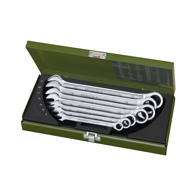 PROXXON 7-DIJELNI SET KLJUČEVA VILJUŠKASTO-OKASTI MICRO-COMBISPEEDER 8 - 19 mm