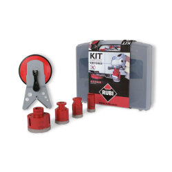 RUBI 4-DIJELNI SET DIJAMANTNIH KRUNA DRYGRES fi 28,35,43,68 mm + VAKUM VODILICA