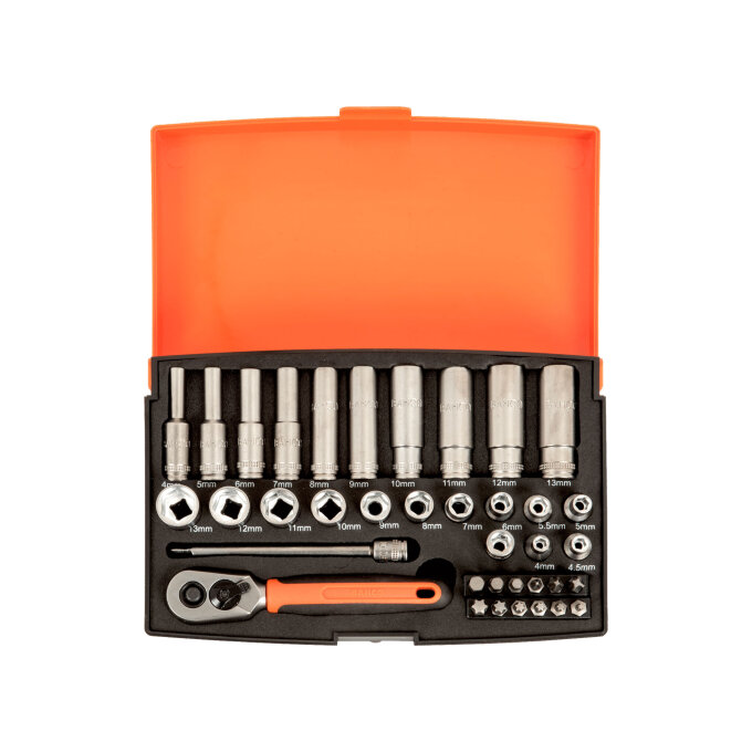 BAHCO 37-DIJELNI SET NASADNIH KLJUČEVA SL25L 1/4''