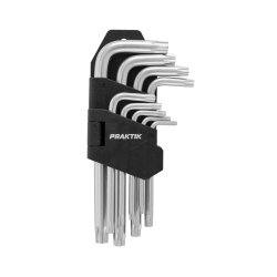 PRAKTIK 9-DIJELNI SET TORX KRATKIH KLJUČEVA T10 - T50 (P385)