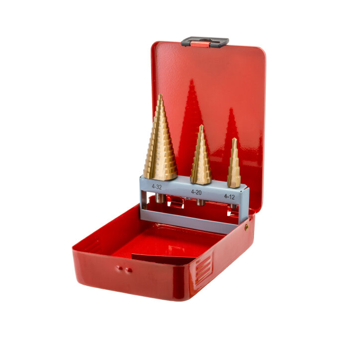 PRAKTIK 3-DIJELNI SET STEPENASTIH SVRDLA HSS TITAN (P697)