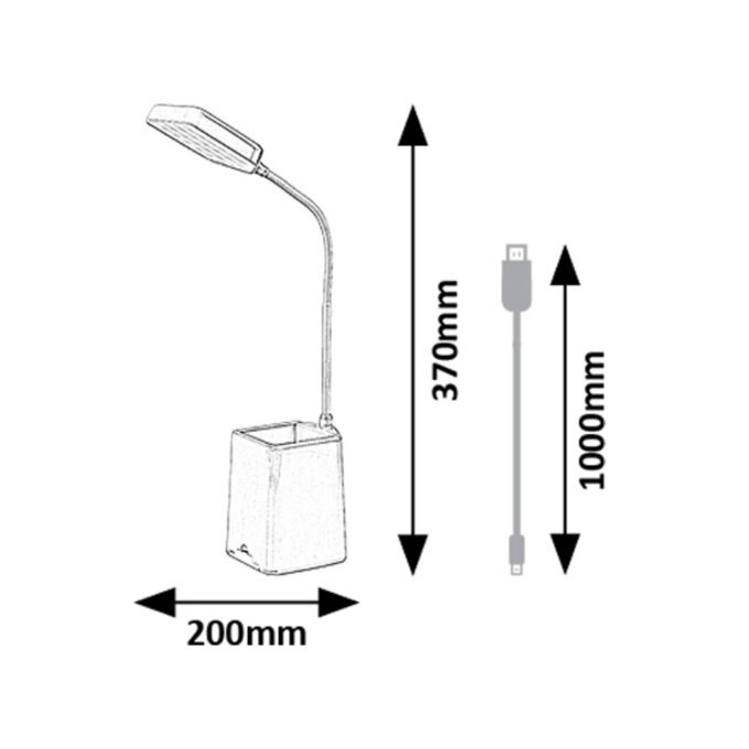 ARVID LED STOLNA SVJETILJKA ROZA 6W/5000K (74245)