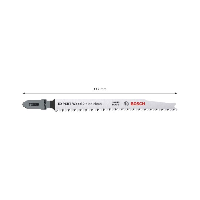 BOSCH LIST UBODNE PILE EXPERT WOOD 2-SIDE CLEAN T308B 117 mm, 5 kom